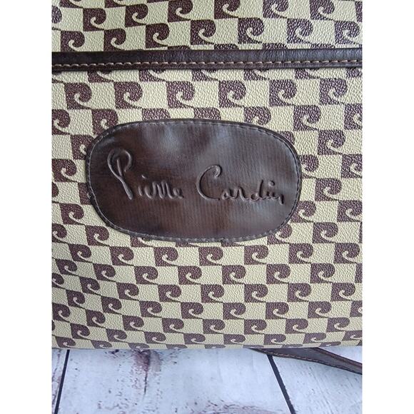 Vtg 60's Pierre Cardin MOD Monogram Signature Logo Carry On Over Night Bag Tote - Picture 2 of 10